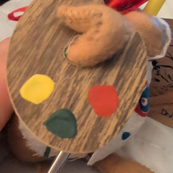 Vintage 1990 Annalee Thorndike Painter Artist Mouse Palette Brush & String TAG‎ - Picture 4 of 10